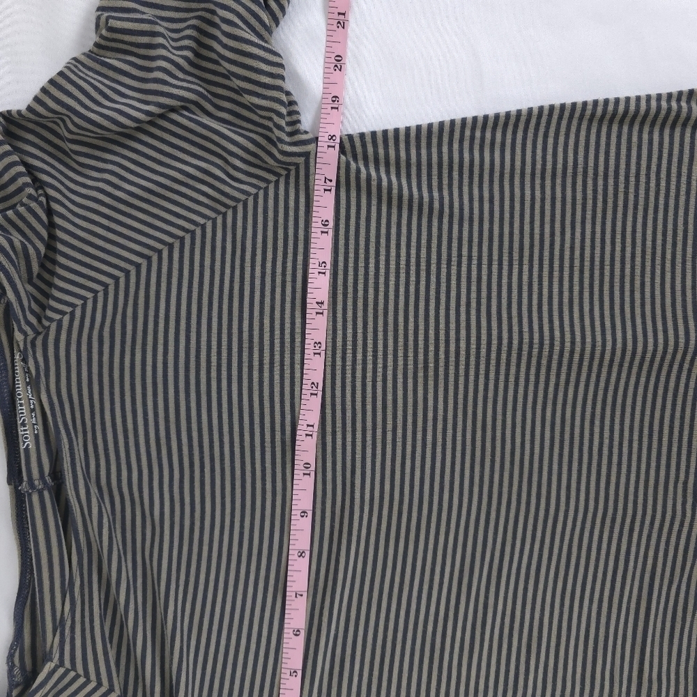 Soft Surroundings Long Sleeve Navy Stripe Dress S - Picture 5 of 9